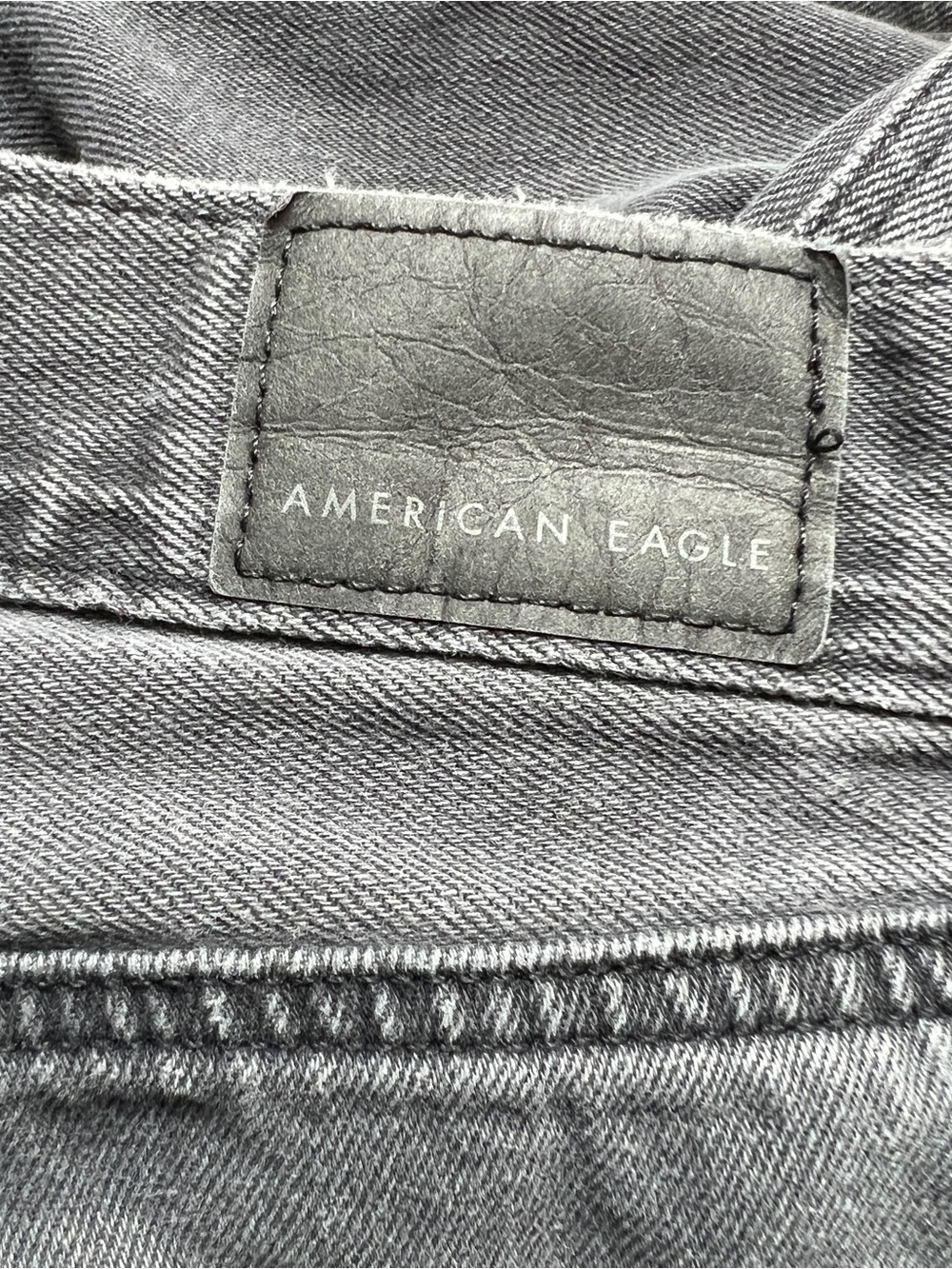 American Eagle Super High-Waisted Wide Leg Jeans Faded Black Size 2 Regular - Picture 7 of 16